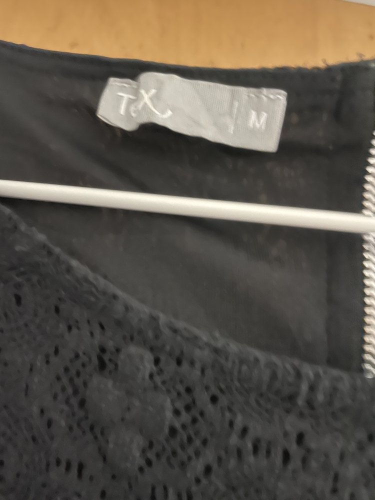 Schwarzes Schößchentop Spitze M