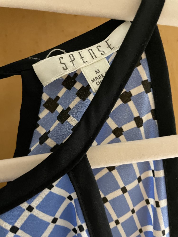 Top Tunika blau gemustert M Spense