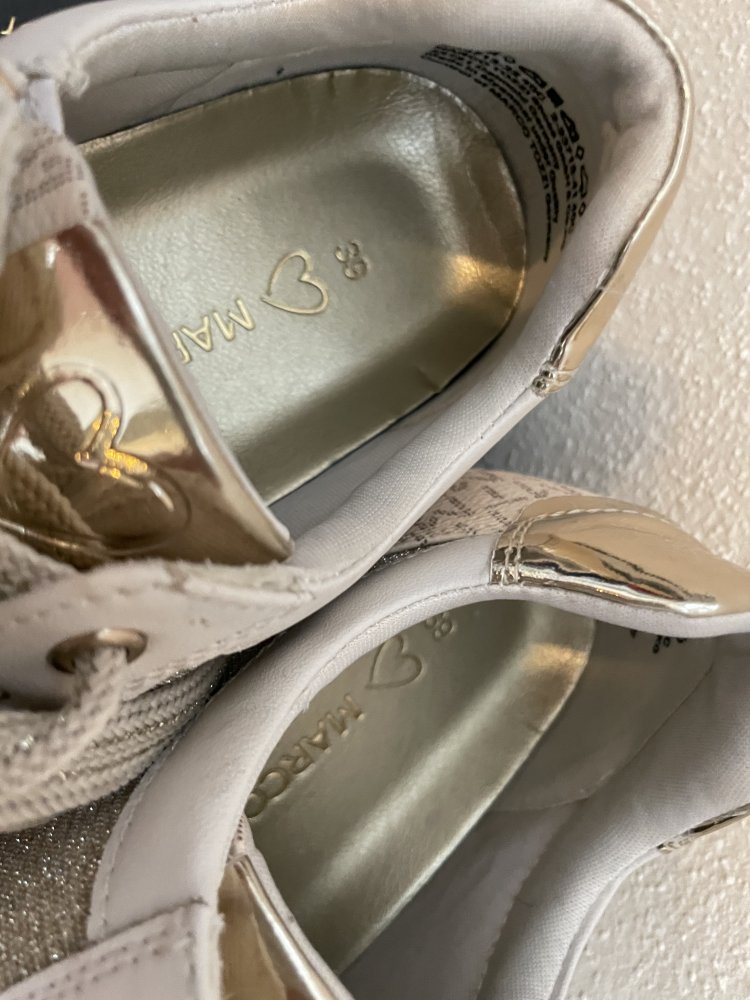 Gold glitzernde Sneaker 39 Marco Tozzi