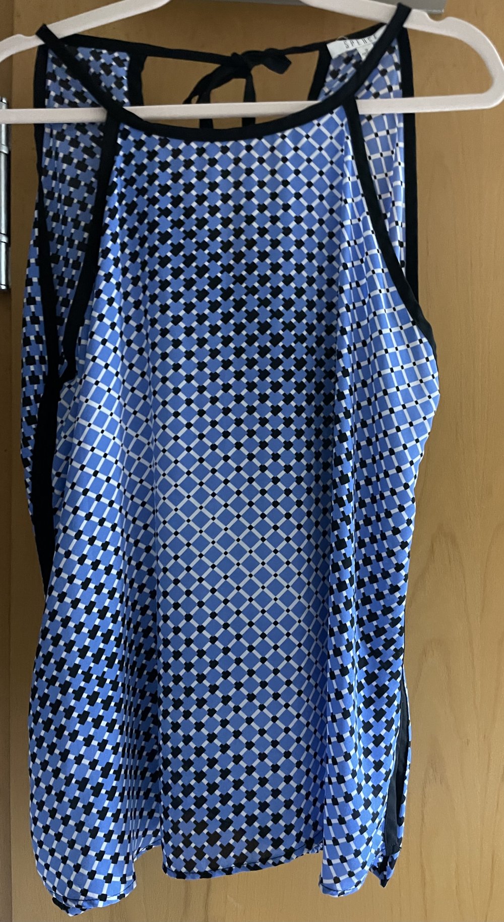 Top Tunika blau gemustert M Spense