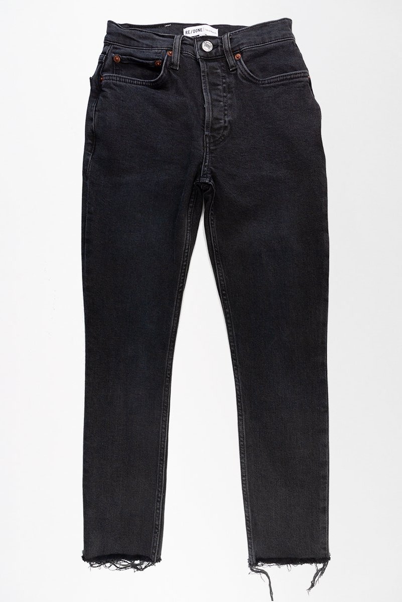 Jeans High Rise Ankle Crop 24 schwarz RE/DONE Redone USA