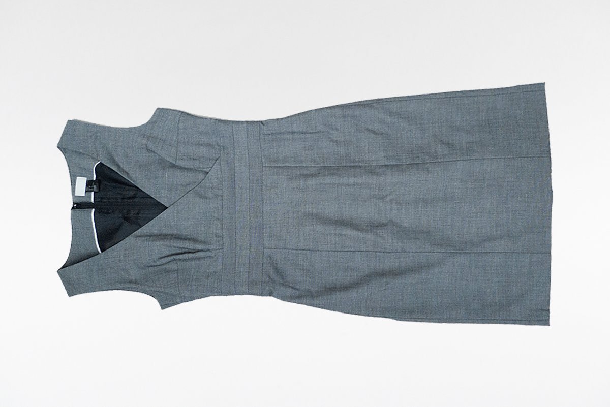 Klassisches Kleid Business-/Etui-Kleid Gr. XS/34 grau (H&M)