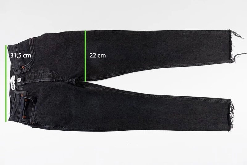 Jeans High Rise Ankle Crop 24 schwarz RE/DONE Redone USA
