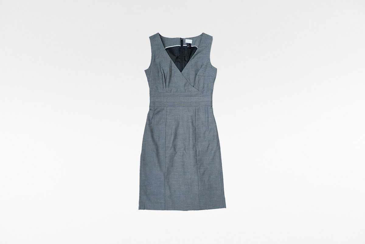 Klassisches Kleid Business-/Etui-Kleid Gr. XS/34 grau (H&M)