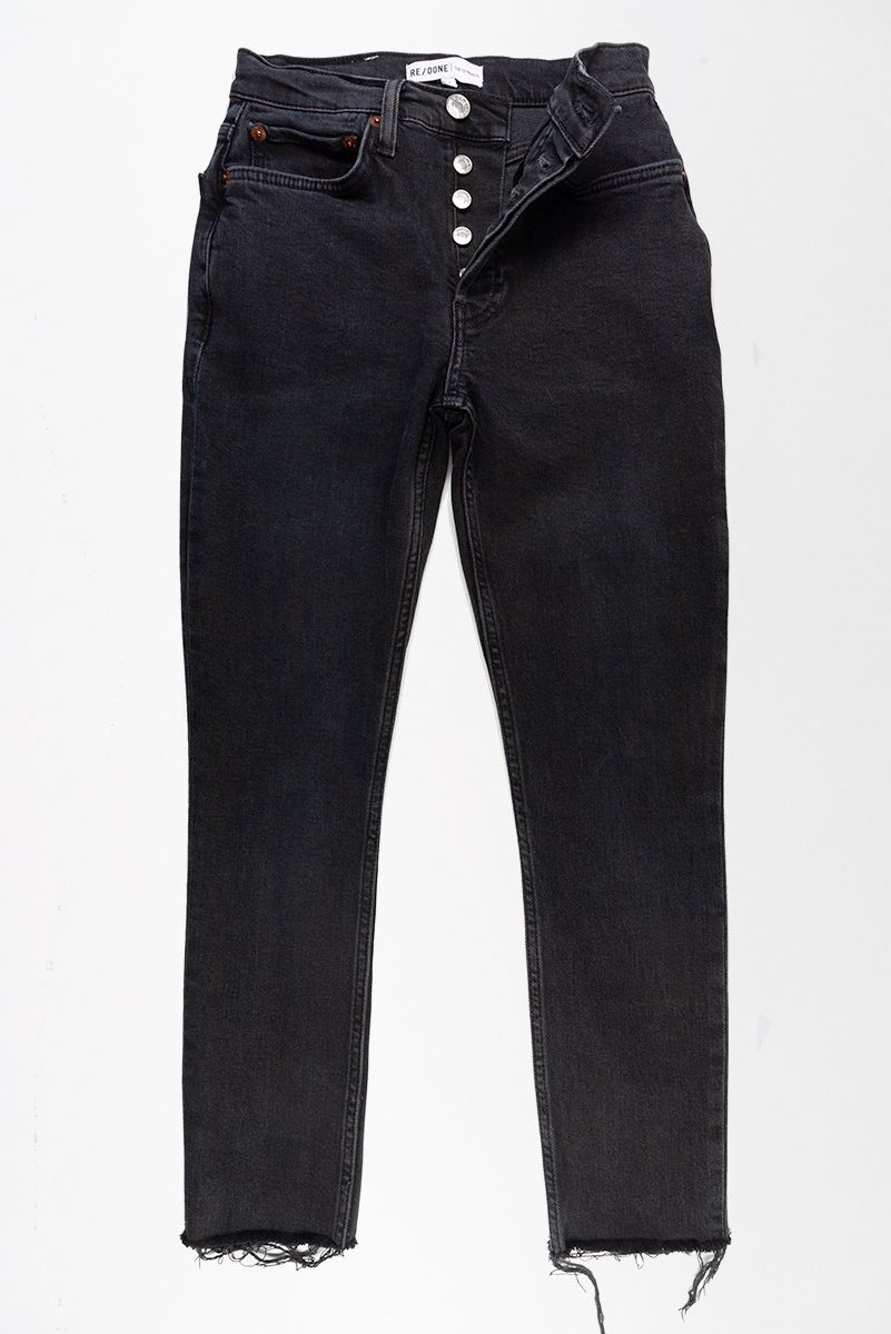 Jeans High Rise Ankle Crop 24 schwarz RE/DONE Redone USA