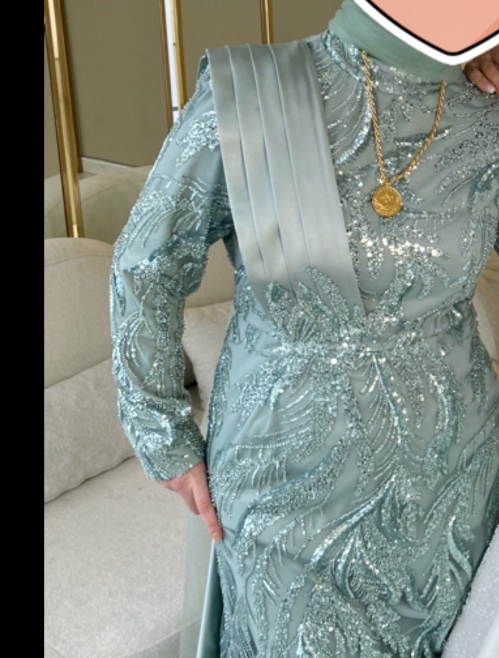 Abendkleid in Mintgrün