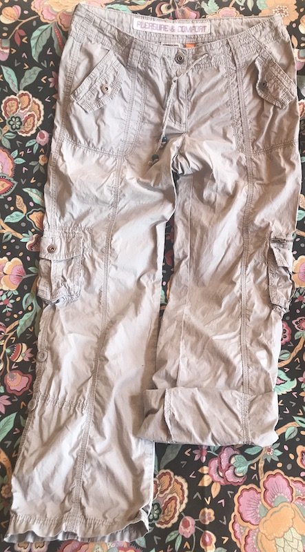 Street One Cargo Sommerhose, Gr. 40, hellgrau