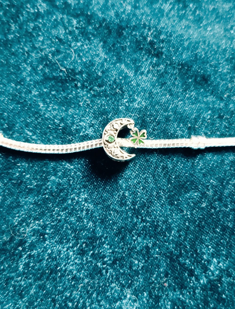 Süßer Mond mit Klee/ Pandora/ Charm