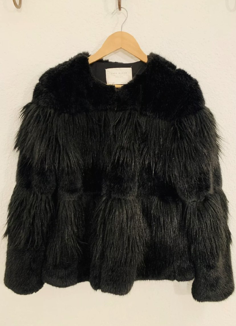 Fell Jacke Zara neuwertig schwarz L