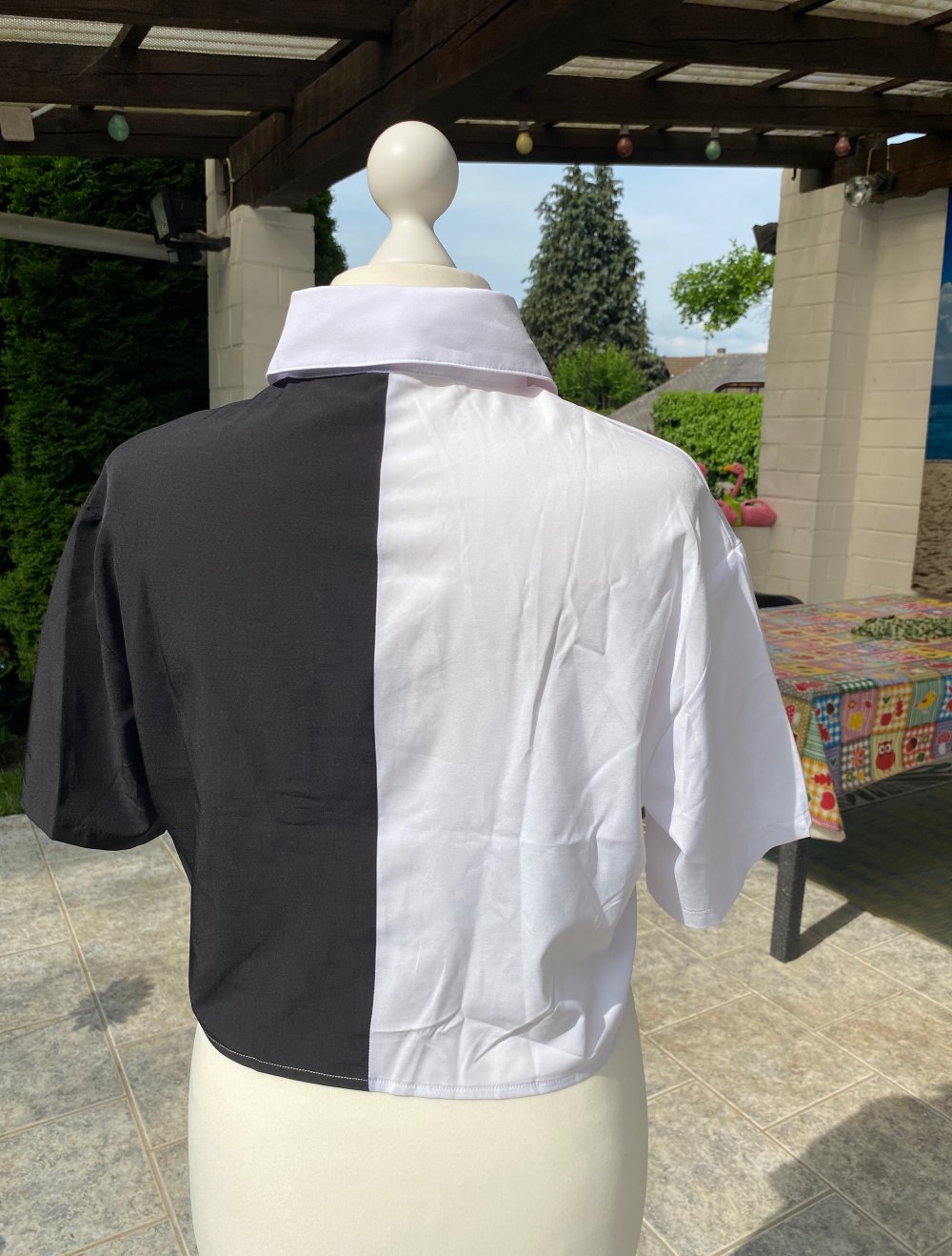 Schicke schwarz/ weiß Bluse, 40