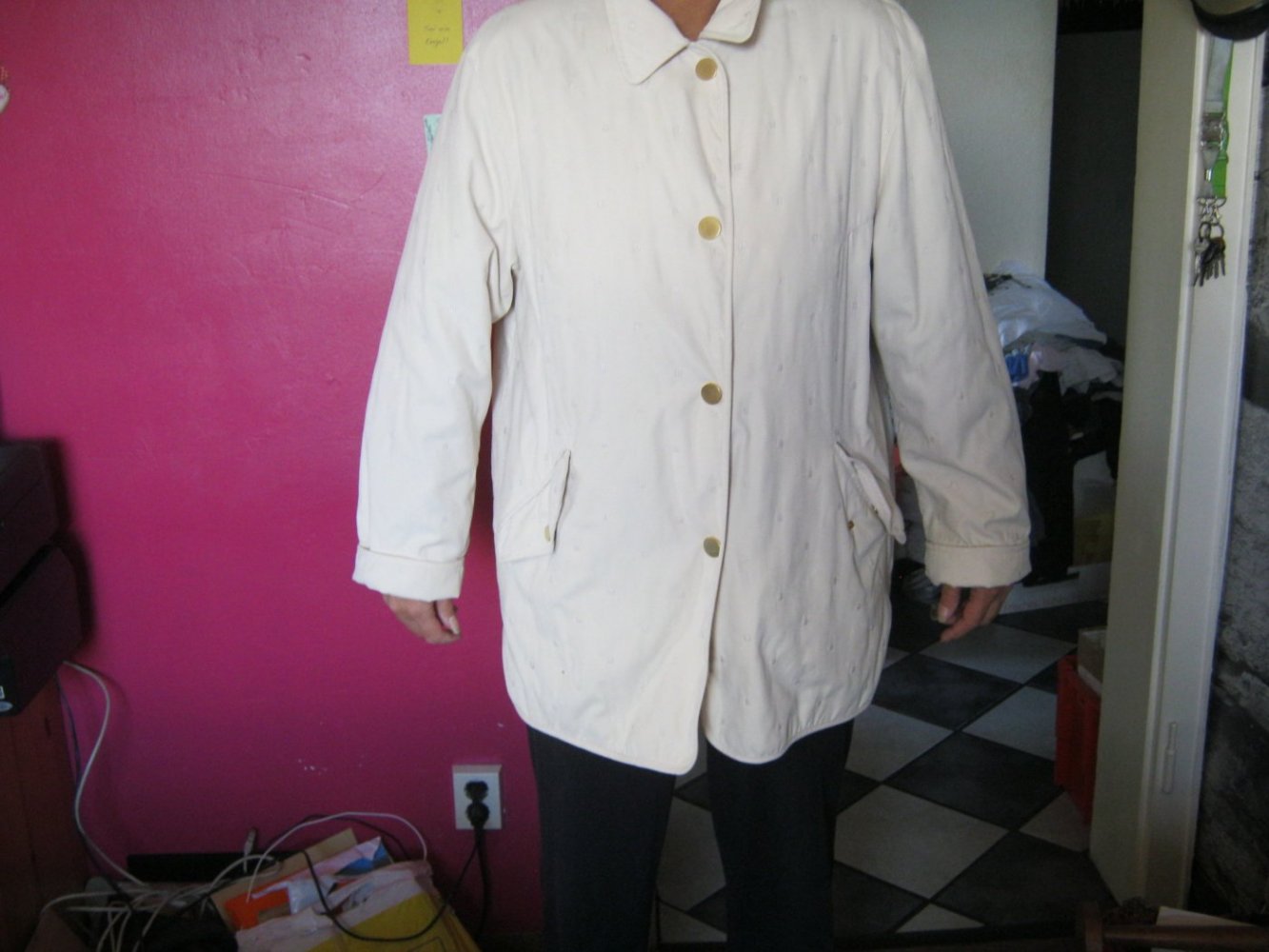 beige Winterjacke