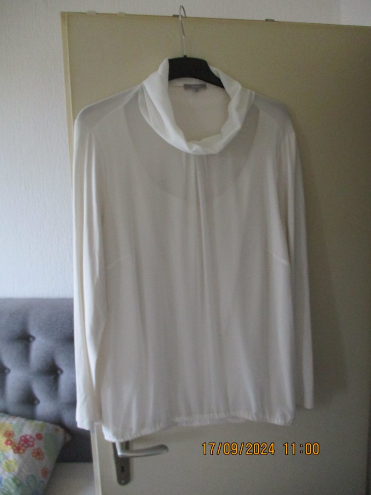 Bluse und Top in Einem Größe 48 creme