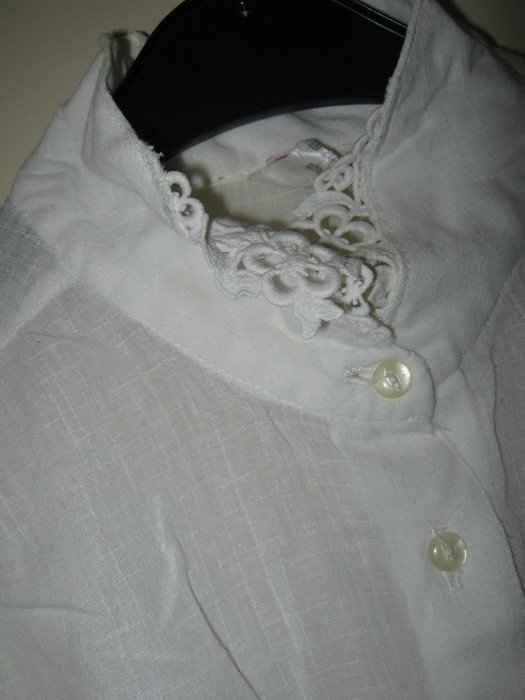 weiße transparente Bluse Größe 46