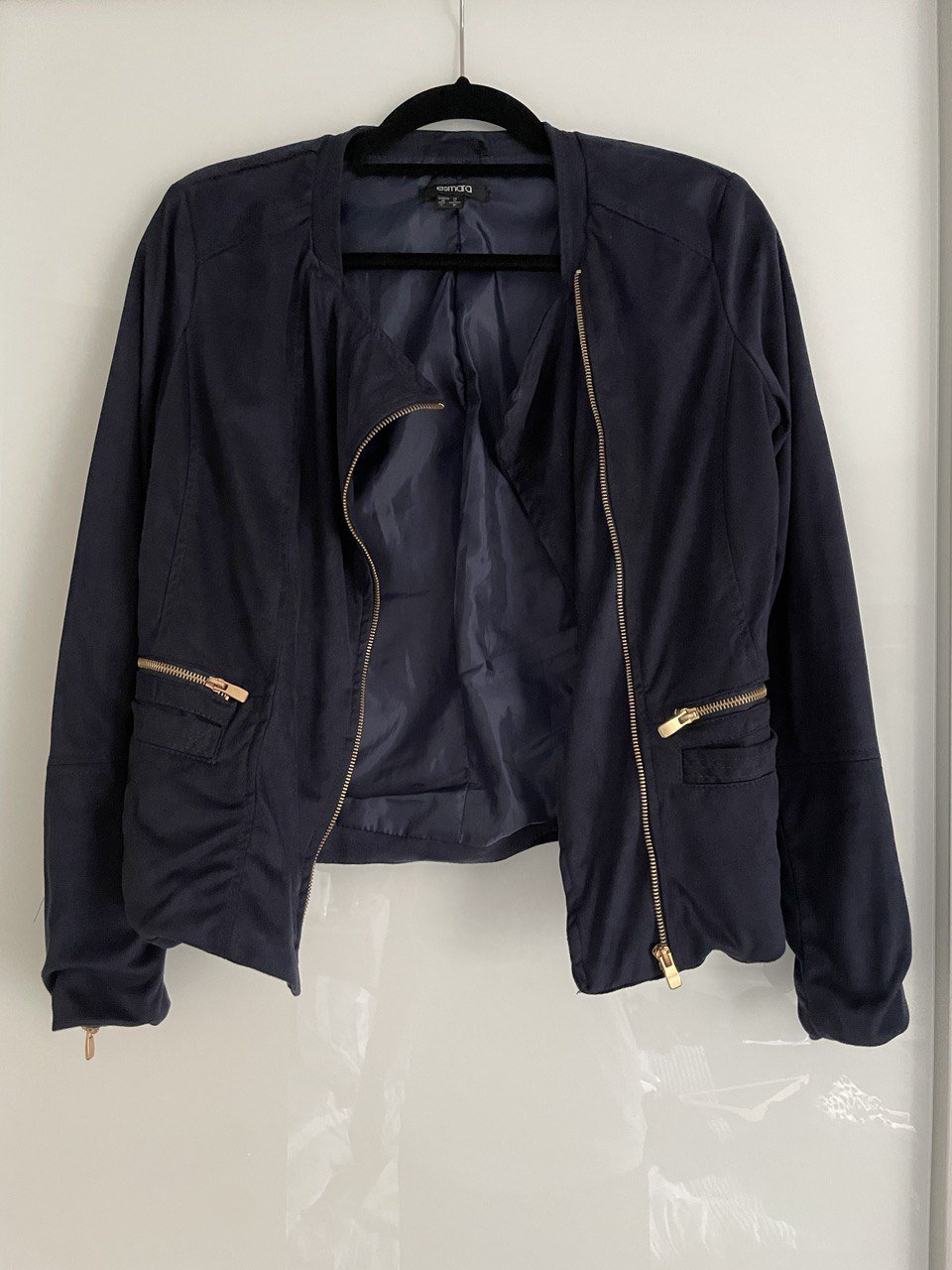 ungetragene dunkelblaue Lederimitat-Jacke Esmara