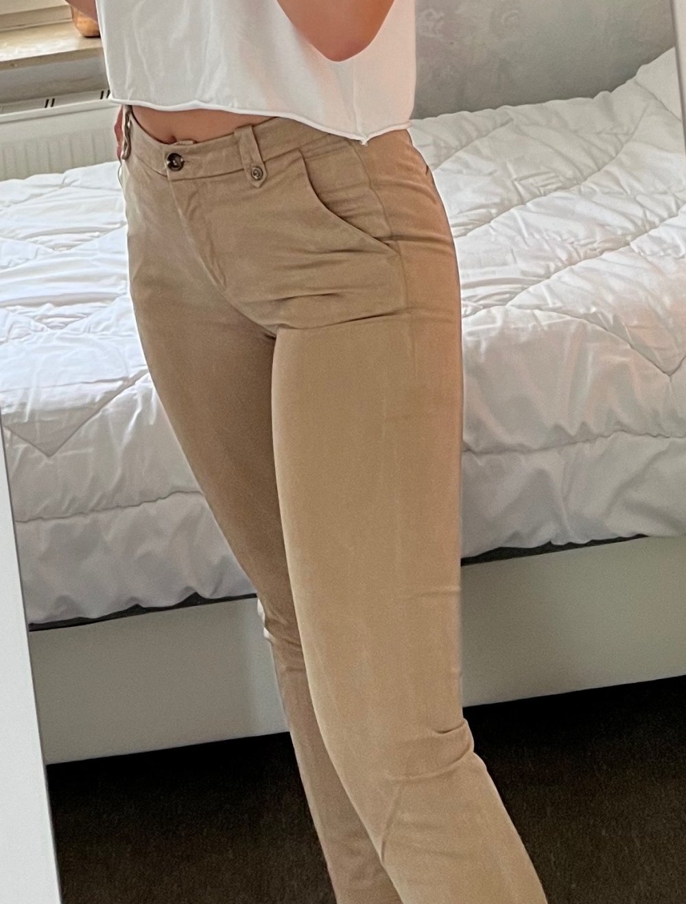 Braune Stoffhose