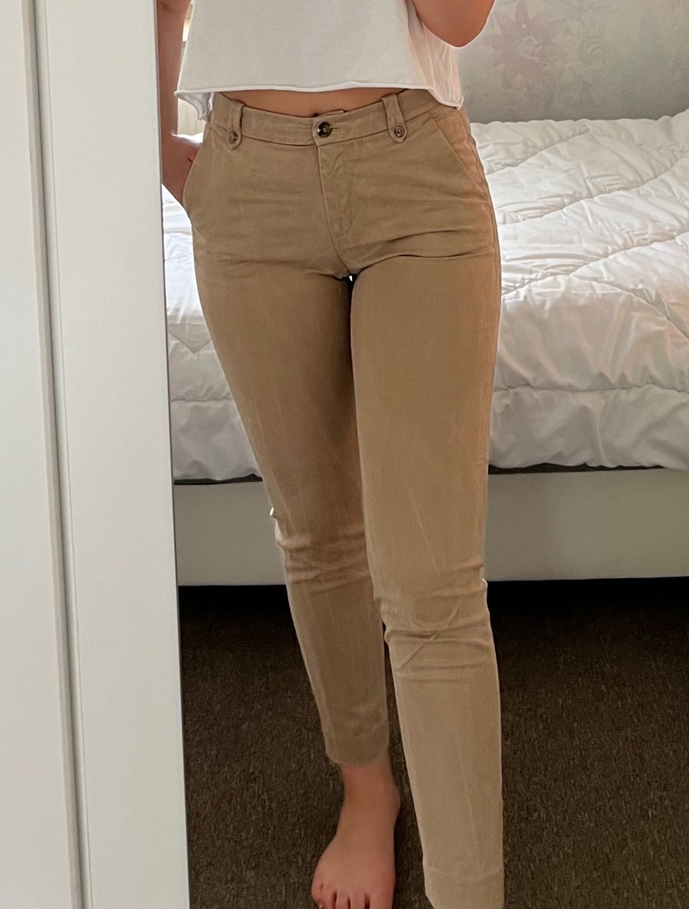 Braune Stoffhose