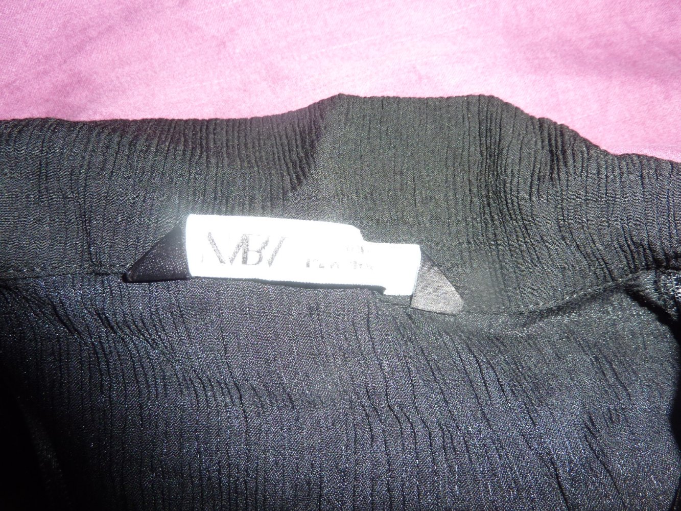 Bluse ZARA 38 40 M schwarz Poloshirt Polobluse Viskose langarm mit Kragen