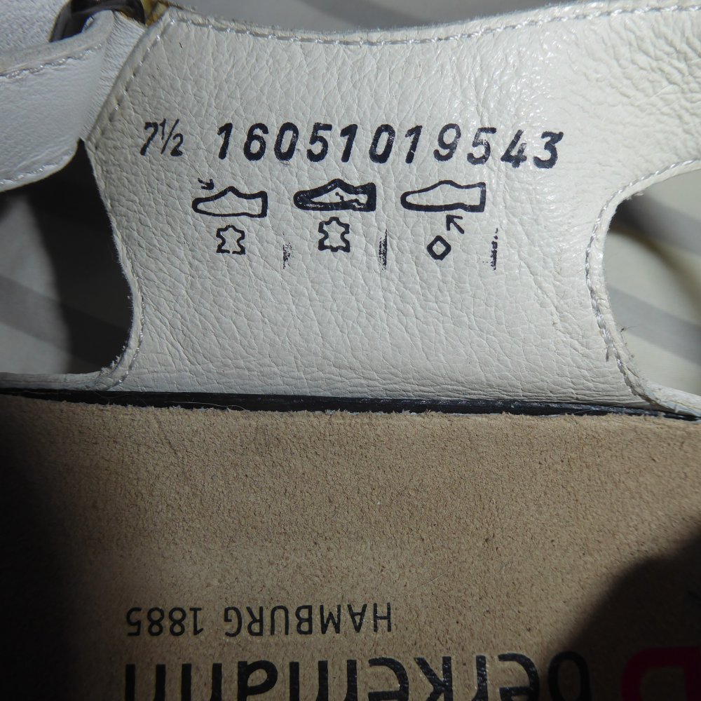 Damen echt Leder Sandale NEU Berkemann Fußbett 42 7,5 weiß Sandalette Schuhe Sommerschuhe NP 119€
