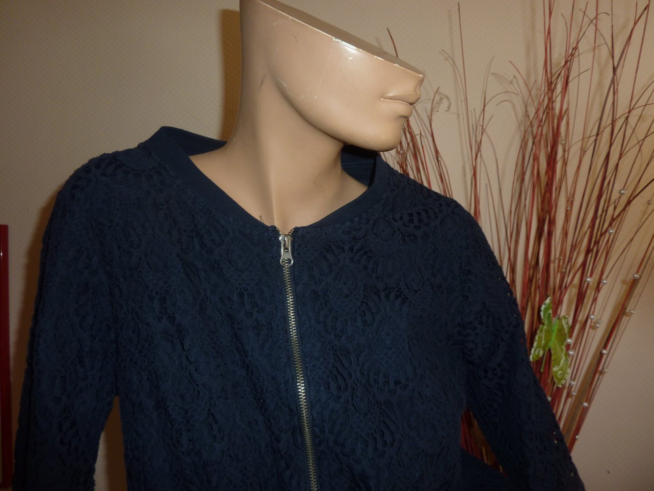 Damen Jacke Blouson 40 42 blau Gina Benotti mit Baumwolle
