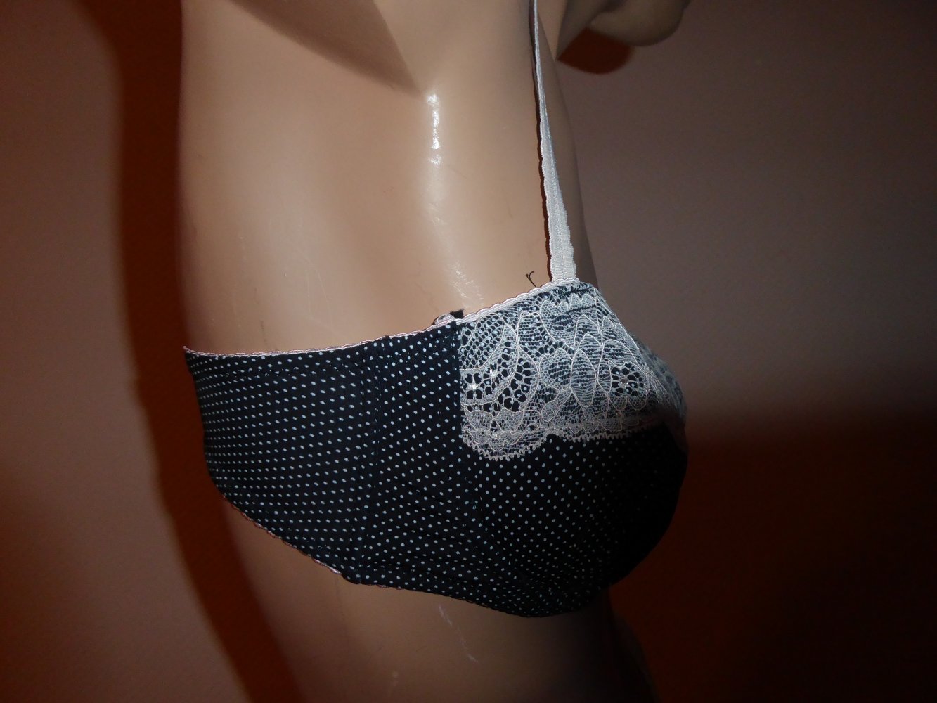 BH Push Up 75 C Secret Posessions schwarz creme Dots