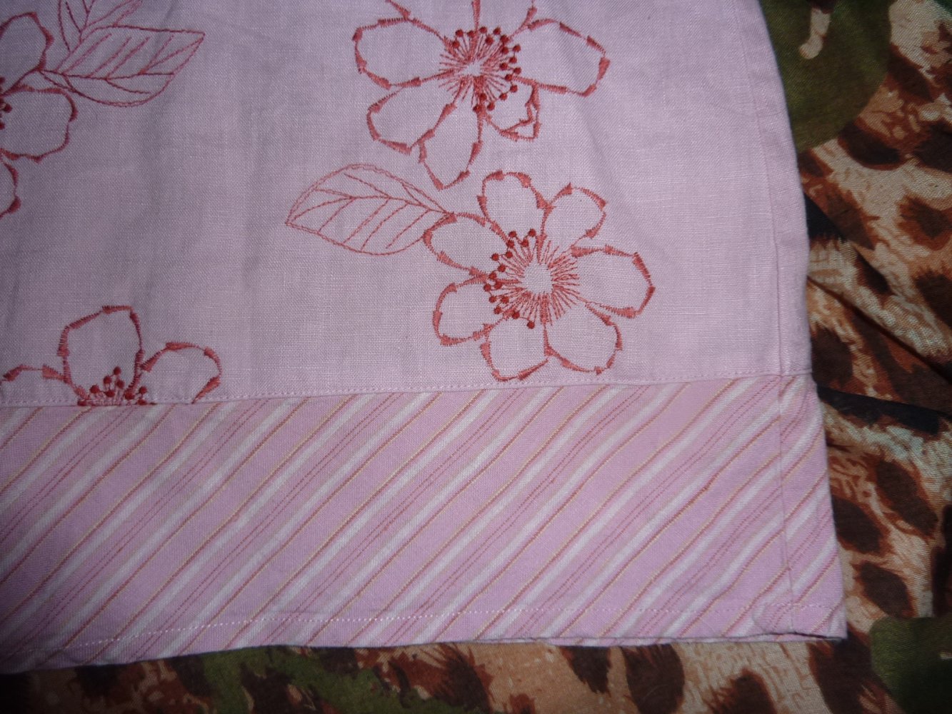 Damen Rock 100% LEINEN Leinenrock 44 XL Bund 46 Länge 68 cm rosa rot