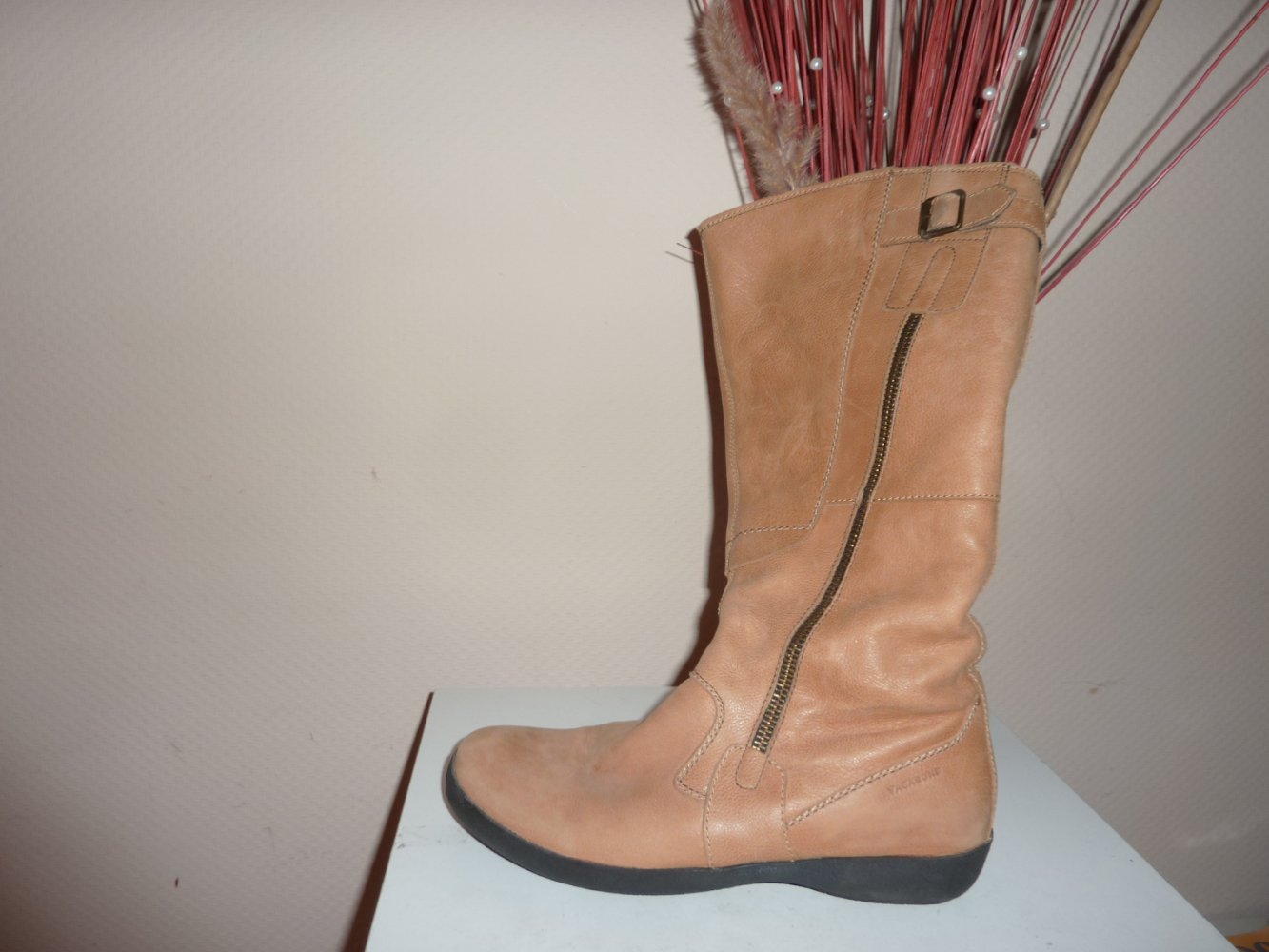 Damen LEDER Stiefel 42 Winterstiefel cognac Vagabond