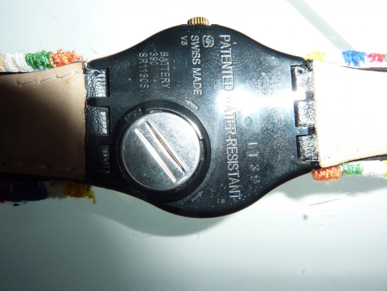 NEU swatch Damen Uhr grüetzi all Damenuhr Lederarmband NEU