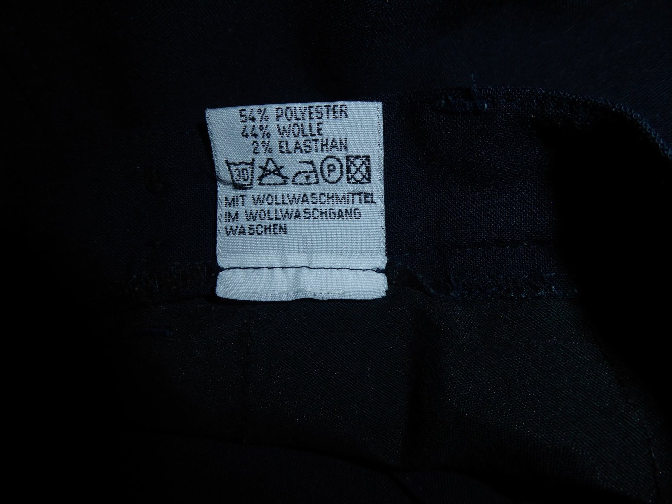 Damen Hose blau dünne Wollhose BARISAL Gr. 48 mit 44% Wolle Bund 52 cm Stoffhose