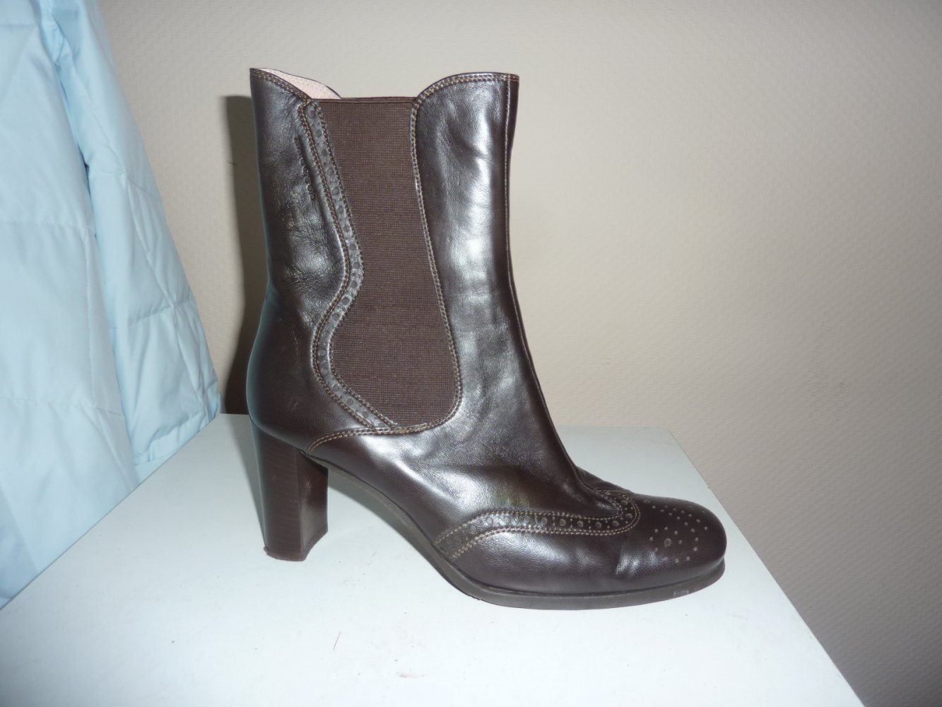 Damen echtes LEDER Stiefelette Boots 41 Marco Polo braun Stiefel Schuhe