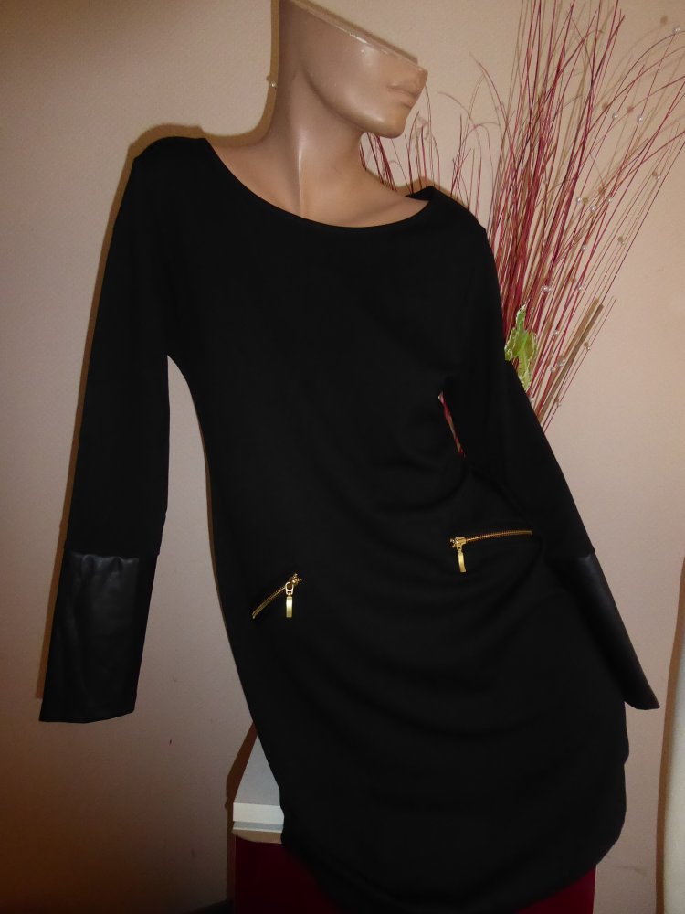 KLeid neu 40 M 42 L Coctailkleid About YOU schwarz mit Viskose Kofferkleid Stiefelkleid