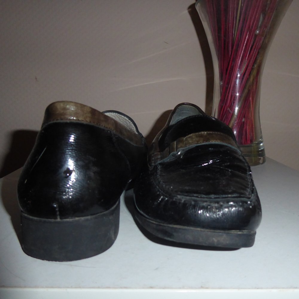 Damen Schuhe Medicus Leder 42 WEite H Slipper Loafer Halbschuhe 