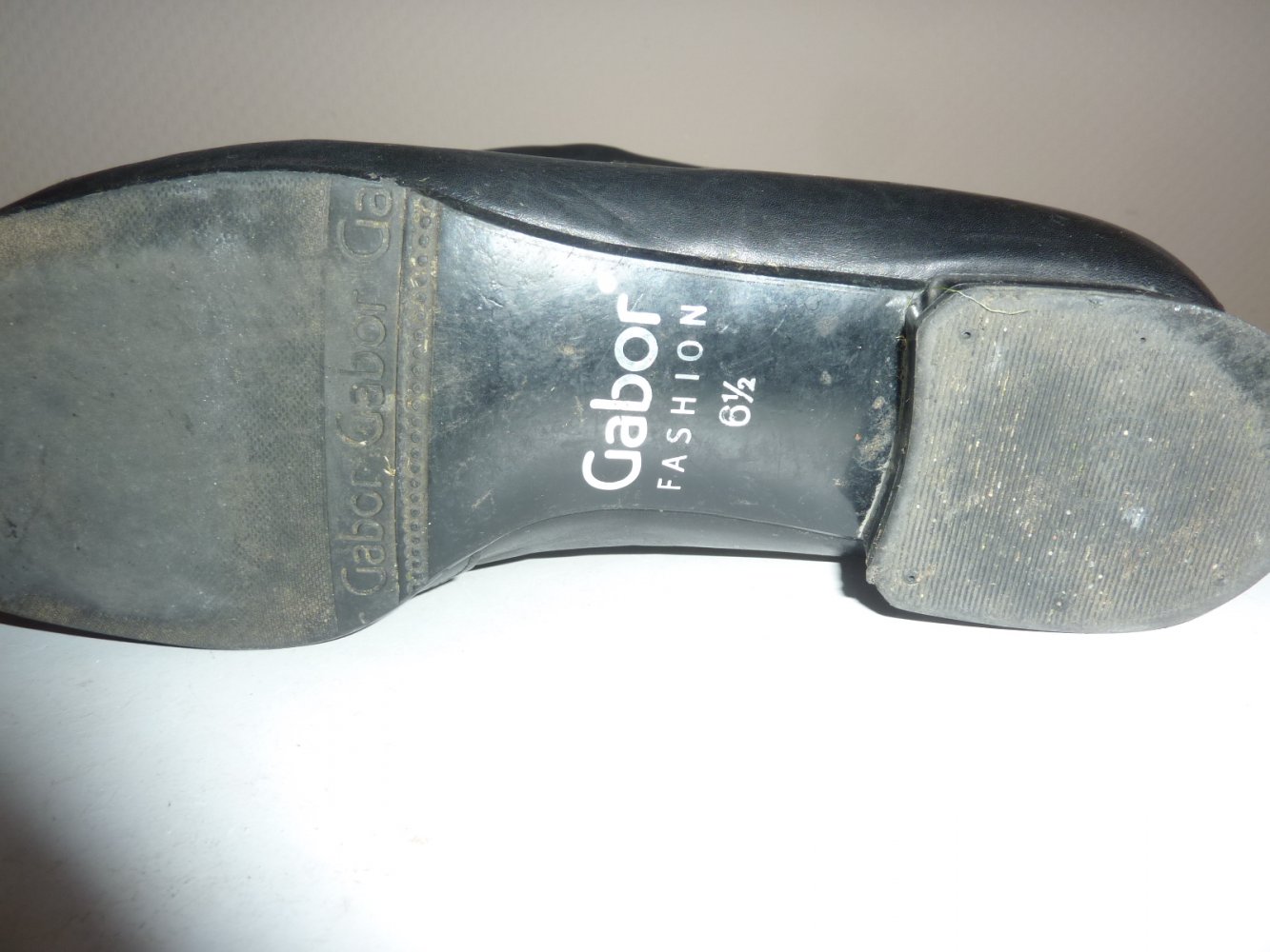 Damen echt LEDER Schuhe flach 40 GABOR schwarz 6,5 Balerina Pumps Slipper