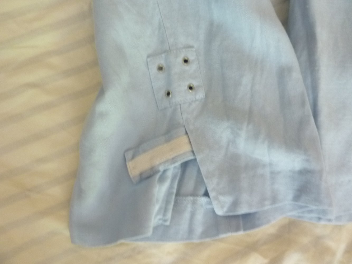  Damen Hose 42 (40) mit LEINEN blau Leinenhose 7/8 Bund ca 41 cm Sommerhose Capri Bermuda