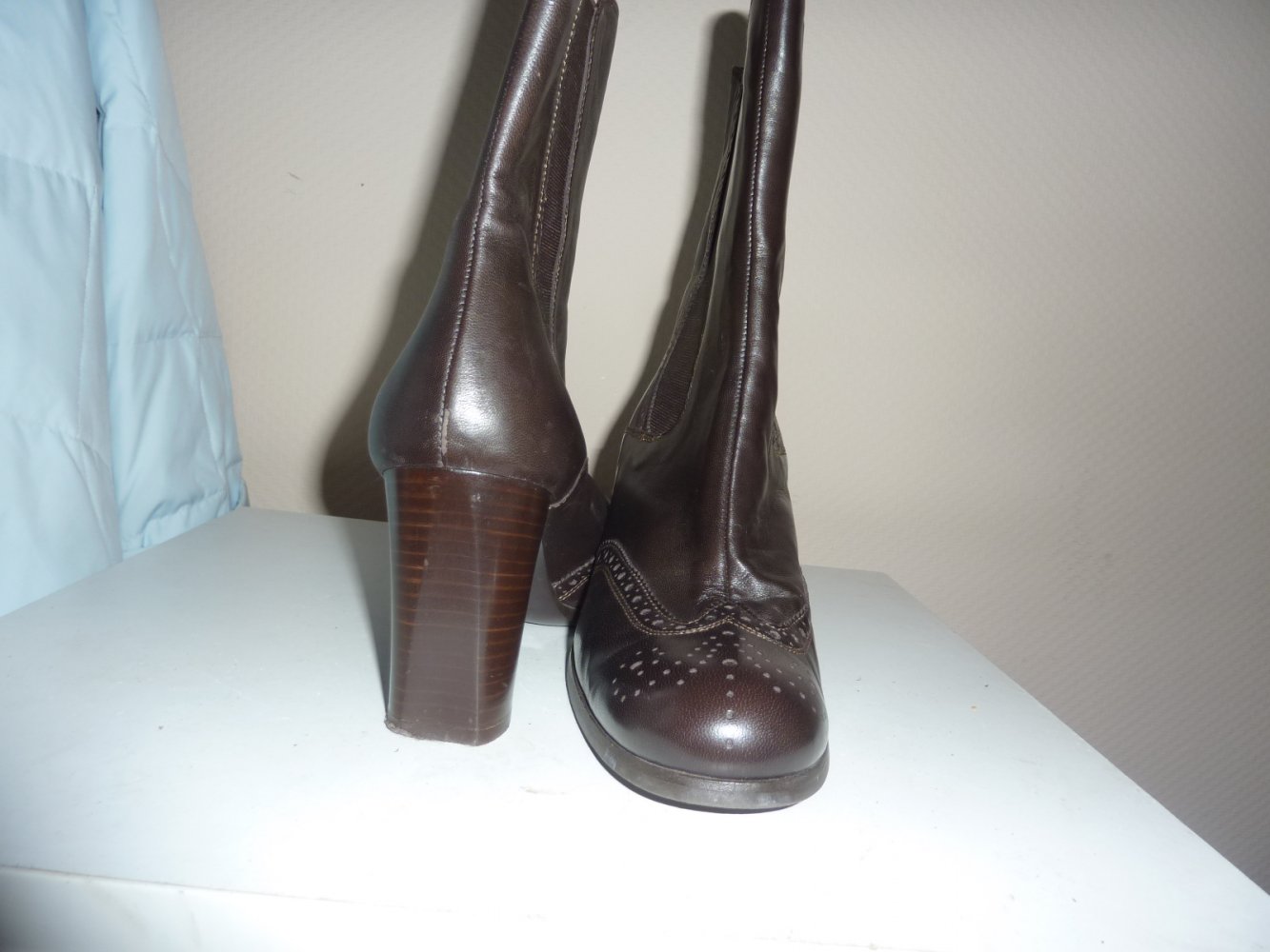 Damen echtes LEDER Stiefelette Boots 41 Marco Polo braun Stiefel Schuhe