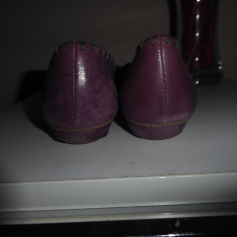 Damen Leder Balerina 42 lila Schuhe Halbschuhe Lederschuhe Zanon & Zago