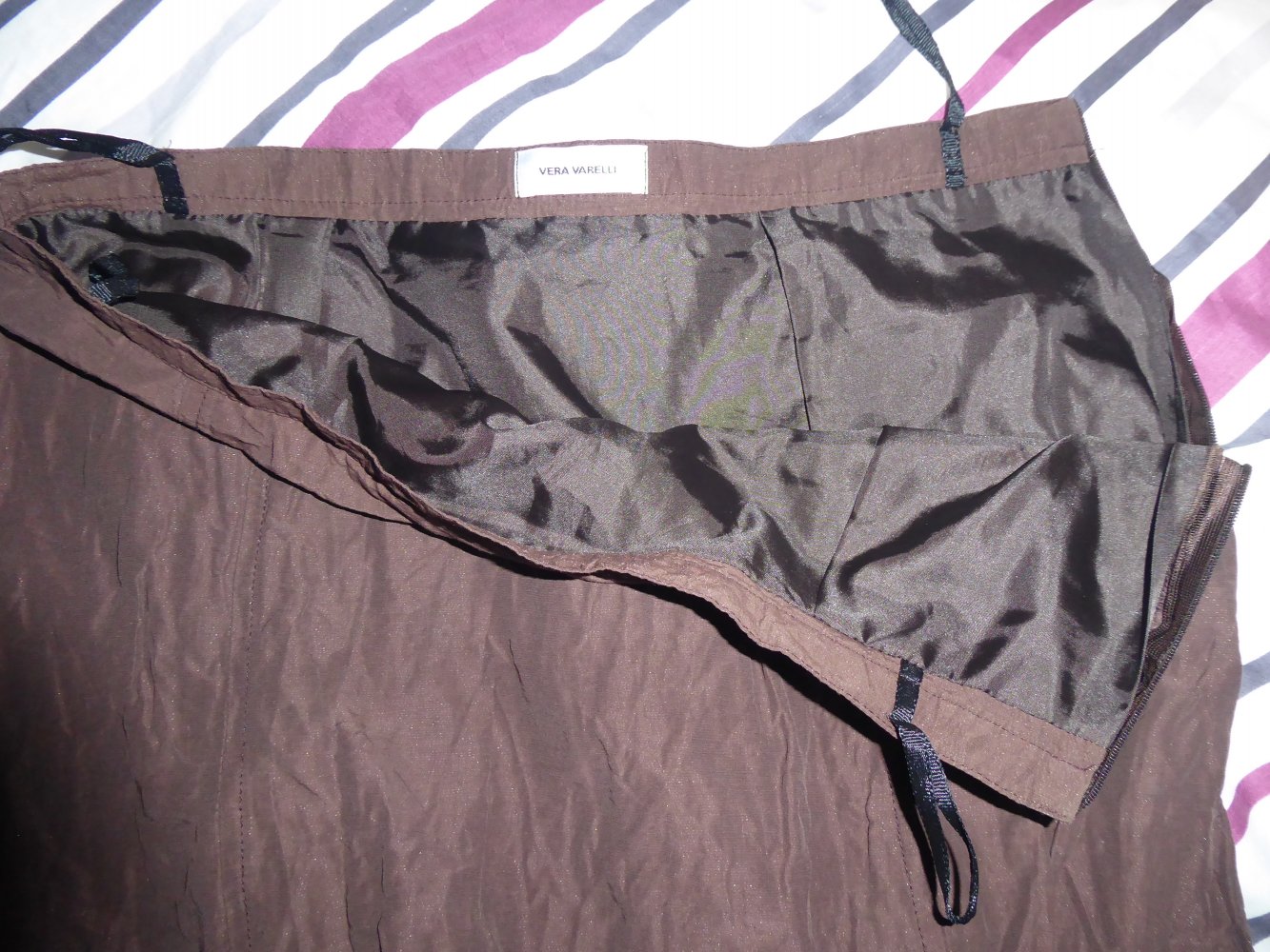 Rock lang Maxirock Meerjungfrau Godet 40 evtl. 38 braun Crash Vera Varelli