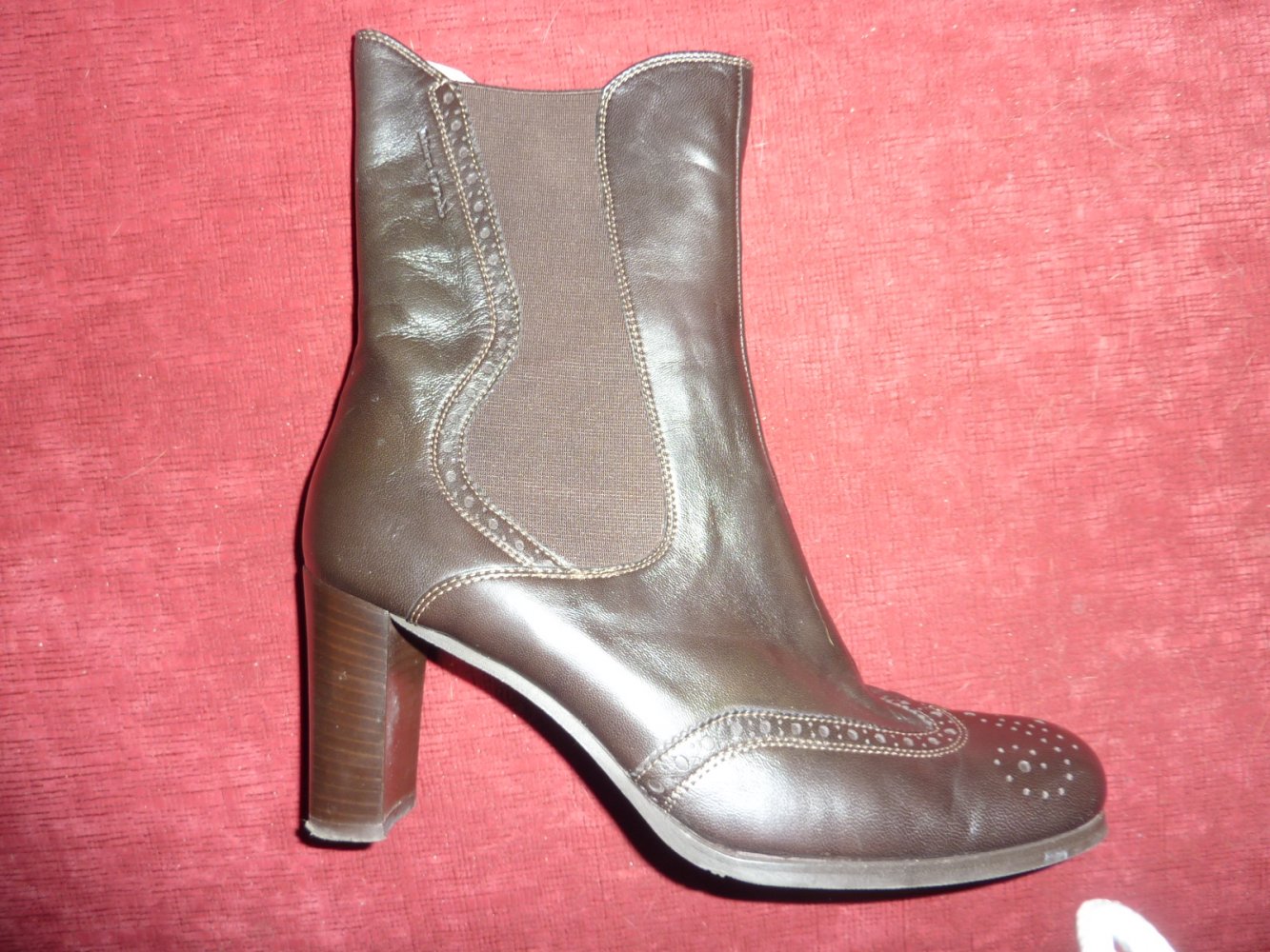 Damen echtes LEDER Stiefelette Boots 41 Marco Polo braun Stiefel Schuhe