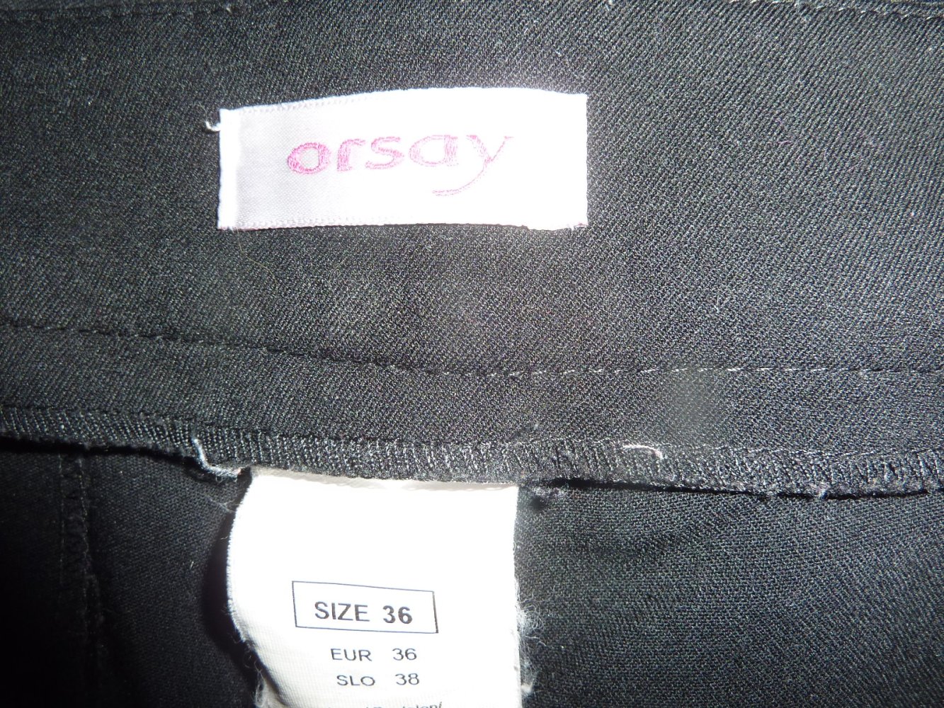 Damen Hose lang S 36 wie 38 Orsay schwarz Stoffhose Anzughose mit Viskose