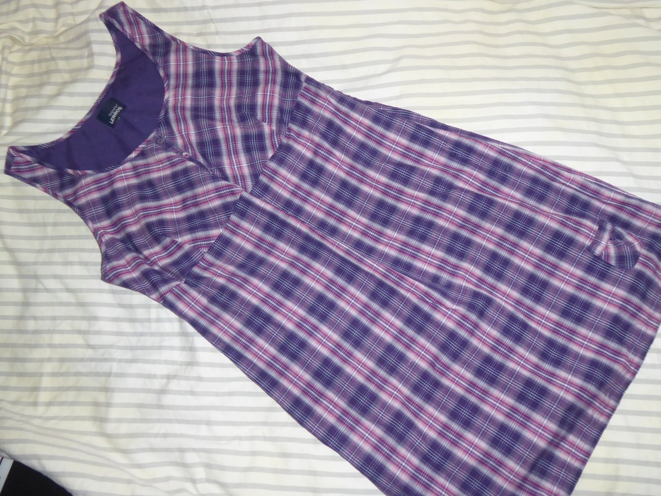 Kleid 42 Lerros lila caro Baumwolle Hängerchen Sommerkleid Trägerkleid evtl. 40