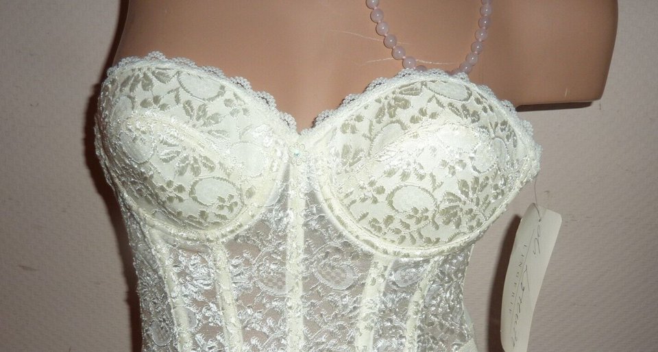 Corsage NEU 80 A Brautcorsage Corset Korsett creme ivory Kleemeier di Lorenzo