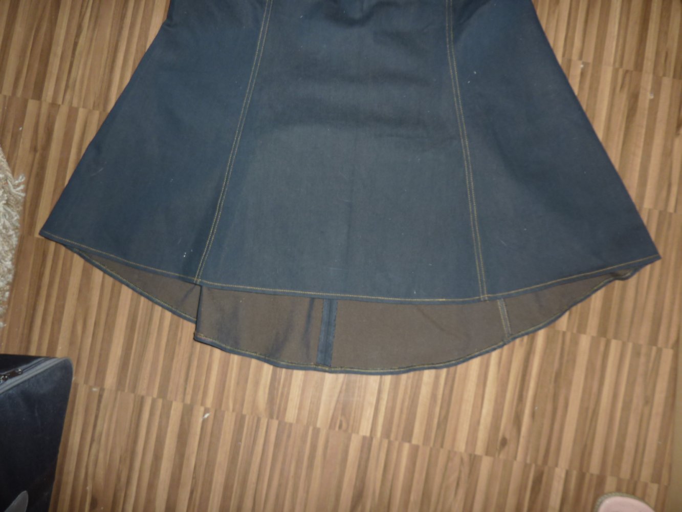 Damen Kostüm Gr. 40 M Jeans Optik Blazer Maxirock Jacke Zweiteiler Combi NP129 €