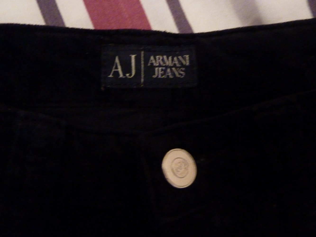 Damen Armani Cordhose Hose 38 S schwarz NEUwertig Baumwolle