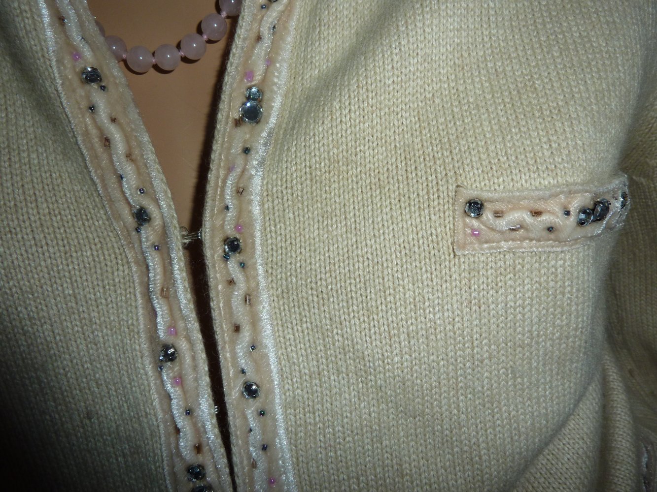Damen Kaschmirjacke GC Fontana 38 S beige Strickjacke Jacke Cardigan Kaschmir Seide 