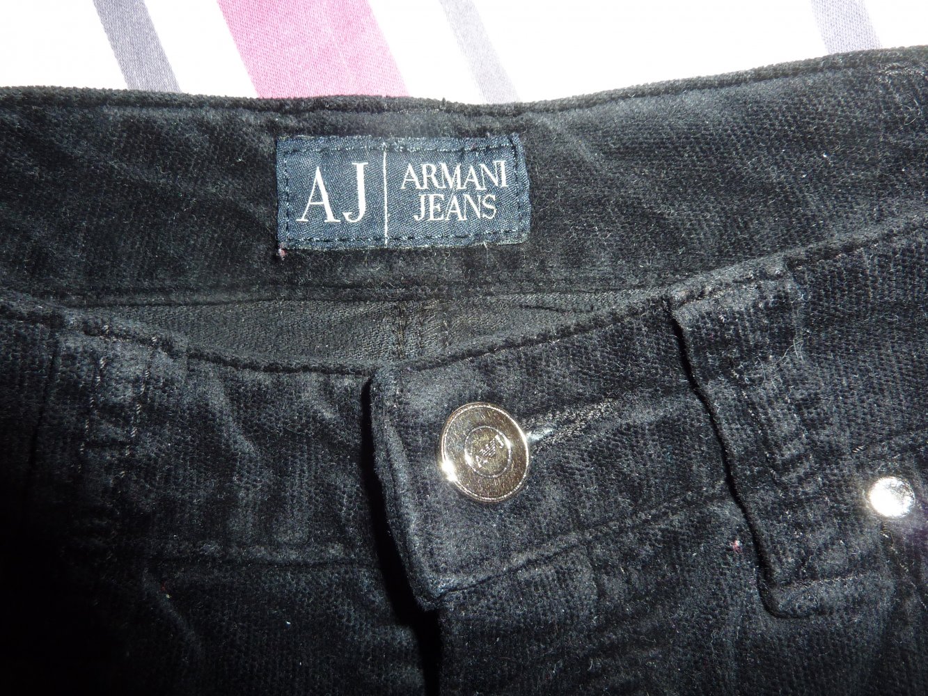 Damen Armani Cordhose Hose 38 S schwarz NEUwertig Baumwolle