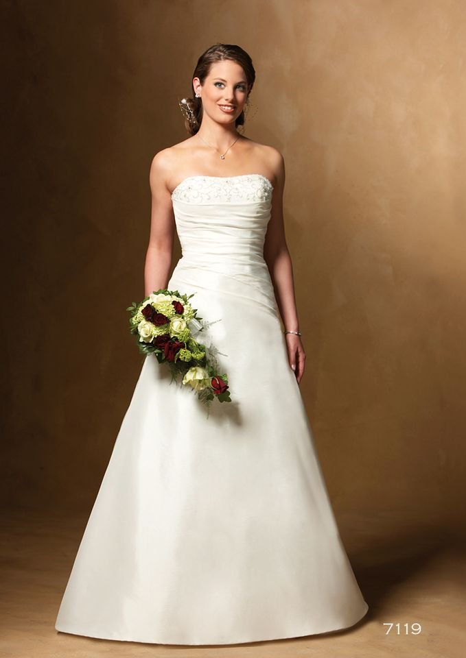 Brautkleid schlicht creme ivory NEU 40 42 L M Taft Hochzeitskleid Schnürung A-Linie