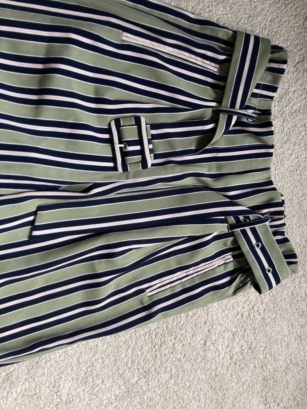 Stoffhose gestreift 