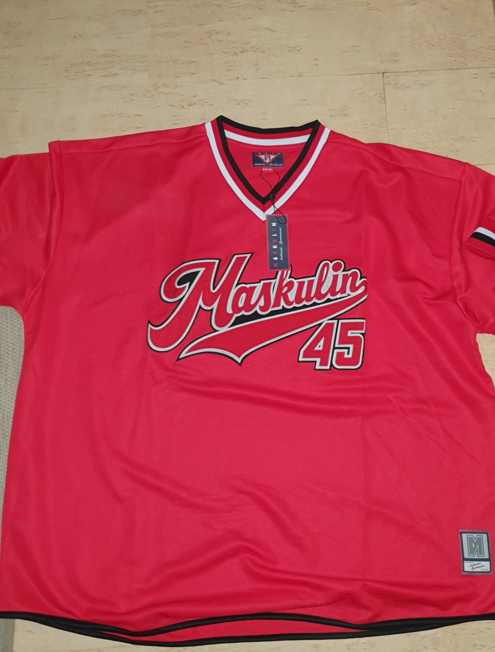 Maskulin T-Shirt Oversize rot 3XL
