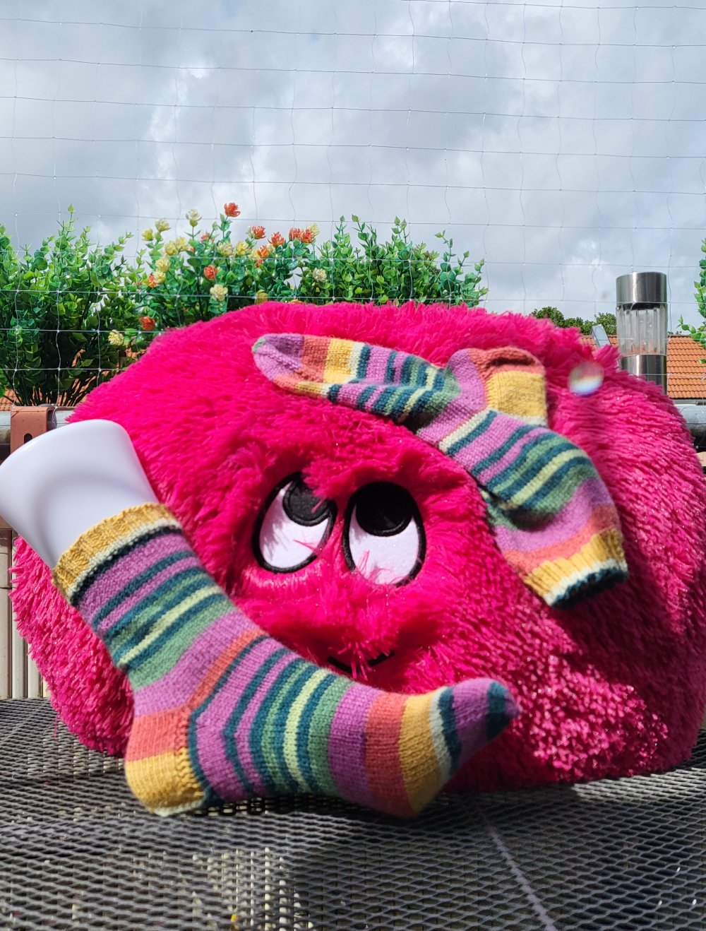 stricksocken gute Laune