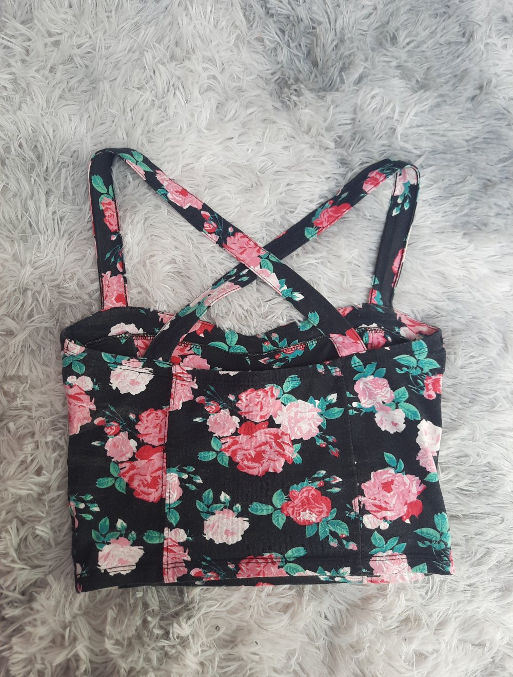 Croptop mit Blumenmuster