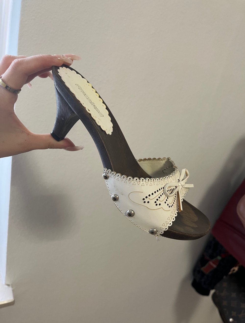 vintage wedges Absatz Schuhe mit schleife y2k